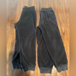 (2) Carters Fleece Black Pants Toddler 4 T